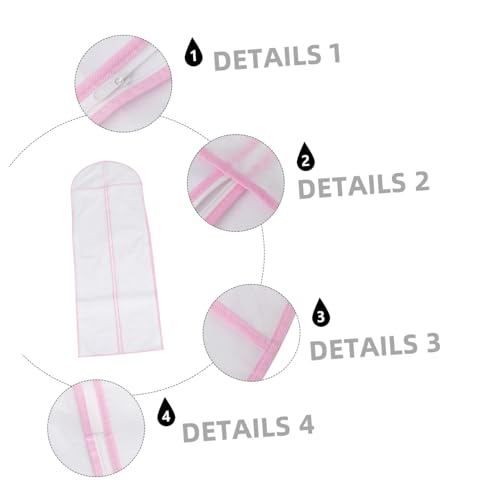 PRETYZOOM Dress Cover for Wedding Gown Bridal Garment Bag Nonwoven Dustproof Washable Preserve Bridal Gown2