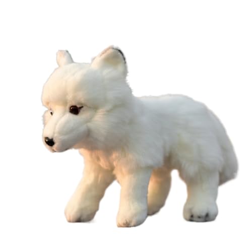 Peluche renard arctique doudou samoyède cadeau de naissance idéal
