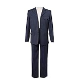 2019 TV Series Magical Dr. 10th Costume Halloween Men Cosplay Outfit Stripe Blue Mink Coat (US Men-M, Blue)