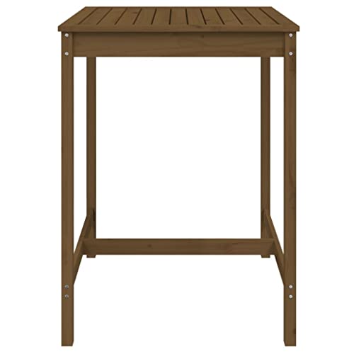 Table d'appoint extérieure en pin massif haute et résistante - 5