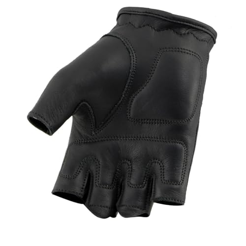 Image of Milwaukee Leather Women's Leather Motorcycle Fingerless Hand Gloves
