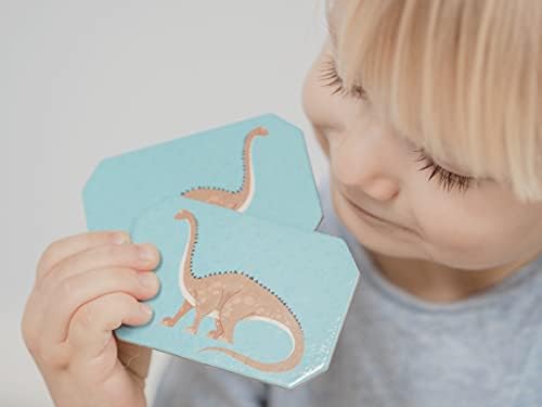 Captain Smart Memory Game Memo Dinosaurs | Educational Game For 3 Year Old Boys & Girls | 2+ Players | Puzzle, Learning toy, Gift for Children 3-9 Year