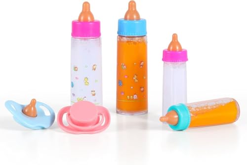 6 Piezas Biberon Magico Juguete Biberones Magicos Muñecas Chupete Muñeca Chupetes Accesorios Bebe Muñecas Regalos Niños para Cumpleaños, Navidad, Año Nuevo