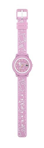 Lacoste Three Hand Quartz Movement Watch for Kids LACOSTE.12.12 Kids Collection with Lavender Silicone Bracelet - 2030058