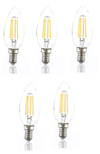 PanderLights 5X LED Filamento Candela Lampadina