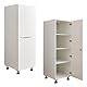 LAUNDREEZY Mehrzweckschrank für Waschküche, Weiß - Vielseitiger Allzweckschrank mit viel Stauraum - 50 x 162 x 67,5 cm (B/H/T)