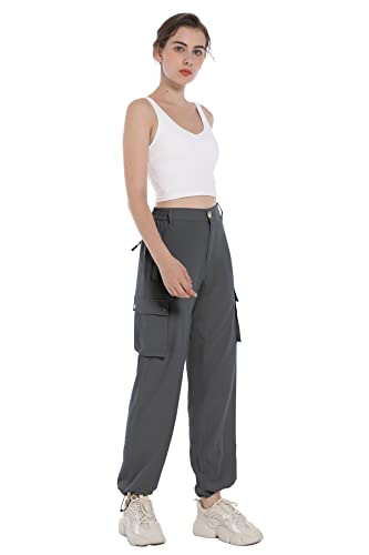 Womens Hiking Pants Lightweight Quick Dry Gym Athletic Workout Cargo Running Track Pants With Zipper Pockets Grey Xs #TOP2