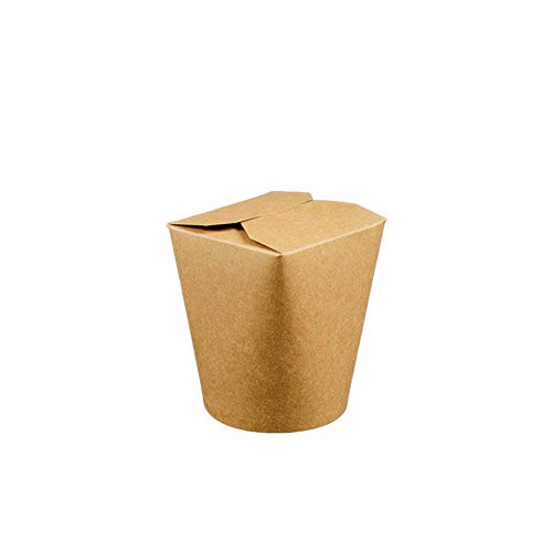 HANTERMANN Premium Geschirr aus Karton | Asia-Food-Box, braun | Einwegschale | Bio Einweg Geschirr | 50 Stück | 500 ml | 100% biologisch abbaubar, kompostierbar | umweltfreundlich und stilvoll Cover
