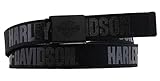 harley davidson buckles belts Harley-Davidson Herren Fasten Up Gürtel. Dieser Gürtel ist robust und bereit für die Fahrt. Hochwertige Konstruktion aus Baumwollgurtband. Die Vorderseite des Gürtels ist mit dem fetten Harley-Davidson Schriftzug bedruckt. Verstellbare Schiebeschnalle mit eingraviertem ikonischen Bar & Shield-Logo.