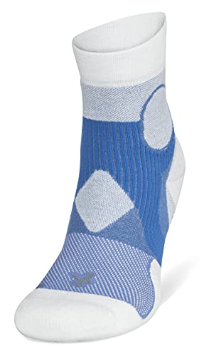 Balega Athletic Support Compression Fit Performance No Show Running Socks for Men and Women (1 Pair), Blue/White, X-Large