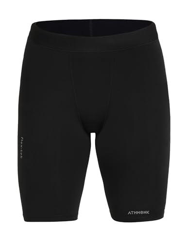 Image of 4-Way Lycra Compression Shorts for Men | Tight Skin Fit, Non Padded | Cycling Running Workout Gym Cricket Football Sports | Tummy Tuck Recovery Muscle Support | Quick Dry Anti-Chafe
