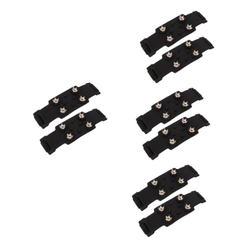 TOGEVAL 4pairs - Ice Cleats for Boots Non-Skid Grippers for Walking Hiking and Climbing Snow Crampons Hook and for Outdoor Use