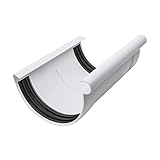 INEFA Rinnenverbinder halbrund, Weiß NW 150, Dachrinnenverbinder aus PVC-U Kunststoff, einfache Montage, Made in Germany