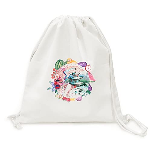 Sac en tissu pliable dragon chinois pour éviter les sachets plastiques