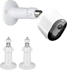 Supports muraux pour caméra de sécurité Arlo Pro, Arlo Pro 2/3/4, Arlo Ultra/Ultra 2, Arlo Go/Go 2, Arlo Essential Spot, Ring Stick Up,Eufycam 2/2C Support de Fixation réglable de sécurité