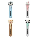 4 Pcs Animali carini Multiuso Portatile Coltello Multiuso Retrattile Cancelleria Taglierin...