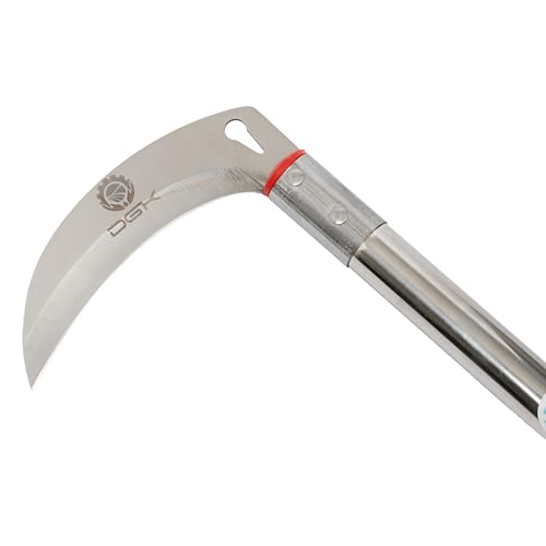 Image of Heavy Duty Agricultural Sickle | SS High Carbon Steel Blade | Lightweight Handheld Farming & Gardening Tool for Grass, Crop & Weed Cutting