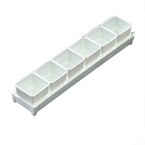 Vaso da fiori, con foro traspirante, per giardinaggio urbano, per coltivare erbe e verdure, bianco (6 cm)