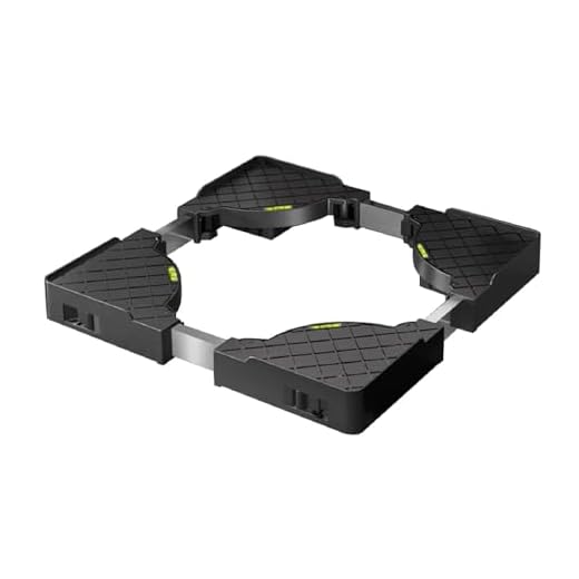 Base anti-vibración con ruedas Antideslizantes Soporte Lavadora Secadora para mover fácilmente la lavadora o secadora Ancho 45-65cm Base de Muebles y Exterior Negro