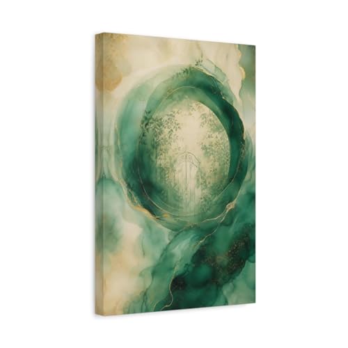 Toile jardin vert or 30x45 cm de qualité supérieure pour décoration élégante