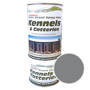 ASK Coatings Cattery and Kennel Floor Paint, waterproof epoxy paint (5L, Mid grey)