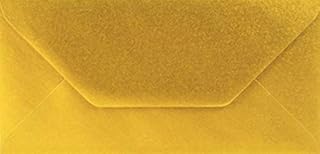 DL Gold Envelopes 110mm x 220mm Pack of 50 by Cranberry