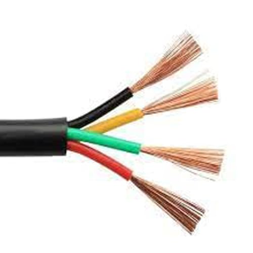 4mm 4-Core Flexible Copper Wire & Cable - ISI Marked, 20 Meter Le...