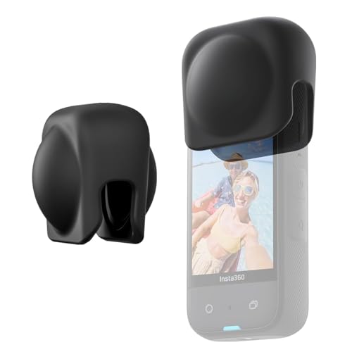 Image of VERTUS Removable Silicone Lens Cap for Insta 360 X5 / X4 Lens Guard (Black)