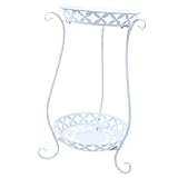 Support de pot de fleurs en forme de vase : il a une conception créative à double couche en forme de vase, très pratique à utiliser, étagère pour pot de fleurs