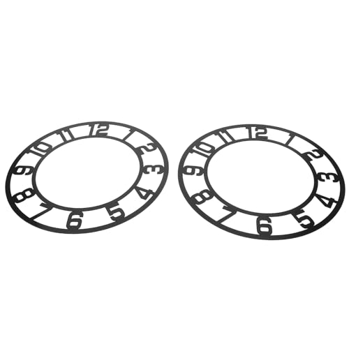 HOMOCONO Lot de 2 Autocollants pour Cadran d'Horloge Murale en Acrylique, Chiffres Numériques, Décor Mural pour Salon et Espace de Travail, Stickers Miroir Ronds
