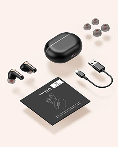 Soundpeats Capsule3 Pro Wireless Earbuds With Hi-Res And Ldac, 43Db Hybrid Active Noise Cancelling Bluetooth 5.3 Earphones With 6 Mics For Calls, 52 Hours Of Playtime, Transparency Mode, Game Mode #TOP7