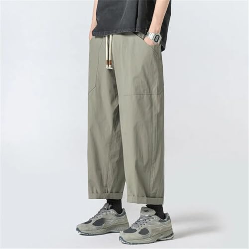 Men Summer Cotton Casual Pants Oversized Wide Leg Pants Loose Pants2