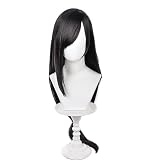 XiongXiongLe Black Long Wig for Women Long Straight Black Mixed Brown Hair Replacement Wigs Adult Costume Dress Cos Anime Game Party Halloween Costumes Comic