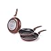 Moneta Stratomax Black Set da 3 Padelle, 20 - 24 - 28 cm, Alluminio, Rame