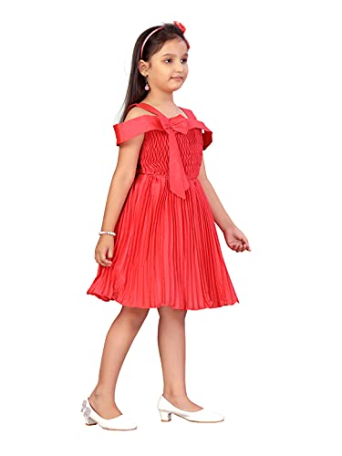 Image of Aarika Girl's Silk Fit and Flare Knee-Length Special Occasion Dress