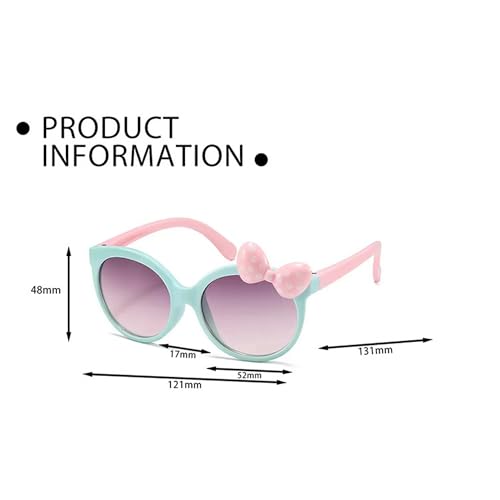 Image of Dervin UV Protected Girl's Bow Cute Sunglasses Baby Personality Cartoon Travel Sunshade Glasses