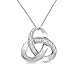 Sterling Silver Diamond Accent Knot Pendant Necklace, 18