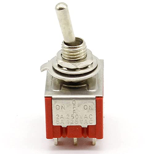 Mini interrupteur à bascule 9 broches inverseur inverseur de source AC 3A 250V
