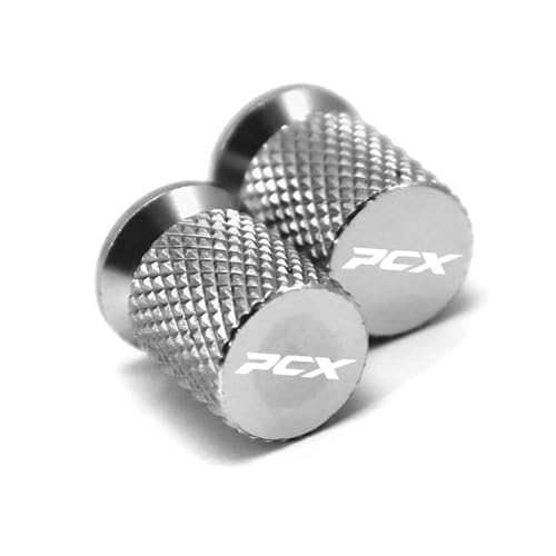 Bouchons de valve de pneu moto en aluminium argent pour Honda PCX