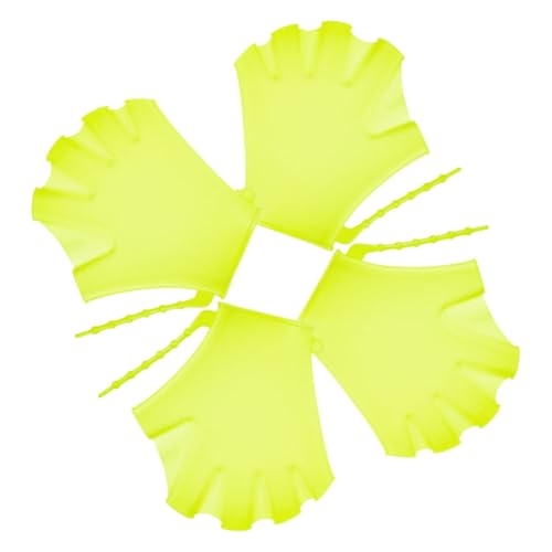 KICHOUSE 4pcs Silicone Swim Paddles for Webbed Water Gloves for Swimming Training Breathable and Sweat Absorbing for Beginners Pool Activities and Water Sports