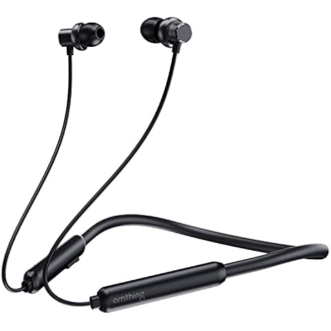 1MORE omthing Wireless In-Ear Headphones, Bluetooth 5.0 Wireless Earphones, Neckband Sports Headphones with Microphone, Premium Sound, 12 Hours Playtime, IPX4 Waterproof (Black) Cover