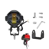 LOHFGTAR Faro Moto Luci Anteriori 12V 24V LED Auto Moto Faretto 200W Fari Fendinebbia Off Road ADV GS Lampada assistita da camion Fari Super Luminosi(007-1 Light)