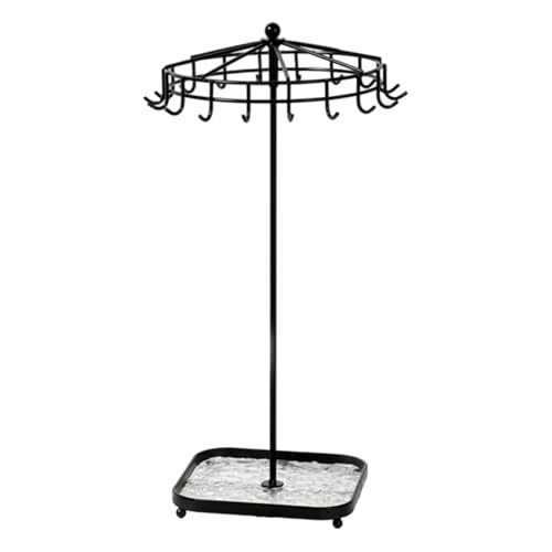 Rotating Jewelry Display Stand Detachable Acrylic Metal Organizers for Necklaces Bracelets Earrings 360 Degree Showcase Acrylic 