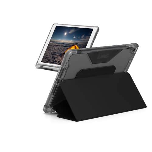 Urban Armor Gear Uag Designed For Ipad 10.2 Case Ipad 9Th Generation 2021 Ipad 8Th Generation 2020, Black/Ice, Rugged Clear Multi-Angle Viewing Folio Stand With Pencil Holder Plyo Protective Cover #TOP22
