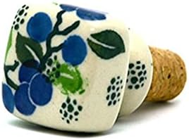 Polish Pottery Wine Stopper - Blue Berries