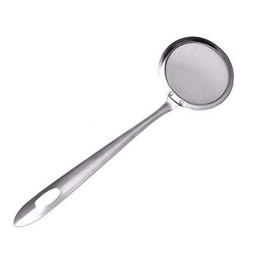 Colher Skimmer,Jiangtao Colher de escumadeira de aço inoxidável filtro de malha fina concha colher d