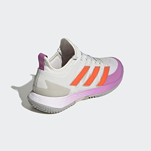 adidas T nis feminino Adizero Ubersonic 4, Branco cristal/laranja impacto/semi pu, 10