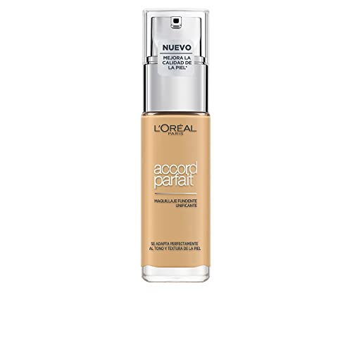 LOréal Paris Accord Parfait Base De Maquillaje Acabado Natural Tono De Piel Medio 4D Naturel Doré 30 Ml – Ansicht 1