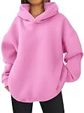 EFAN Womens Oversized Hoodies Fleece Hooded Sweatshirts Y2K Teen Girls Fall Fashion Comfrt Outfits 2025 Cute Clothes with Pockets Pink S