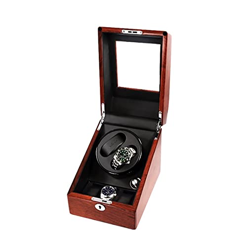 Boîtier montre automatique en cuir noir pour 2 montres et 3 rangements